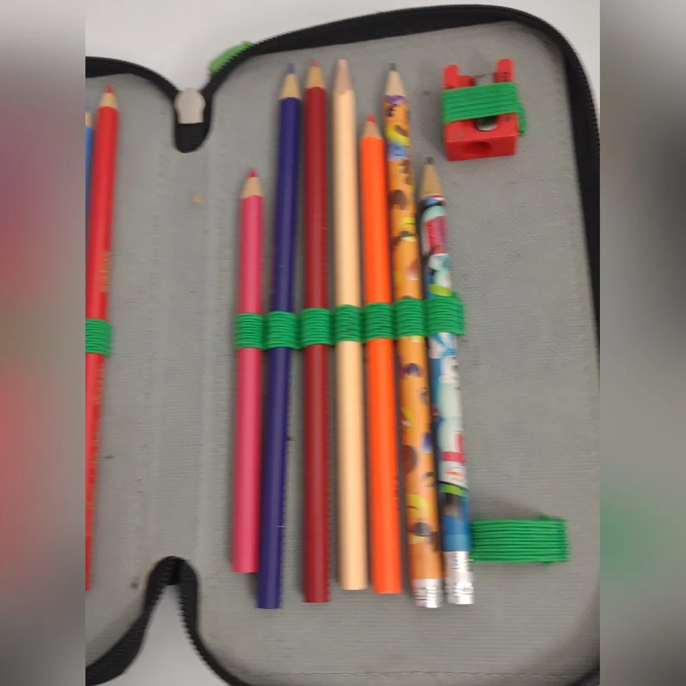 Beckman of Norway Large 3 Section Capacity Pencil Case Multi-Slot Pencil Pouch
